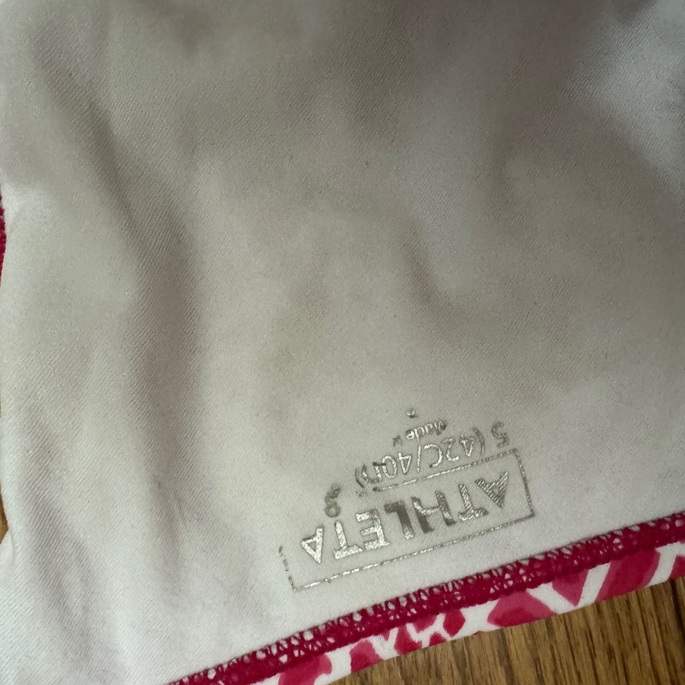 Athleta Pink and White Floral Bikini Top and Bottom - Picture 4 of 7